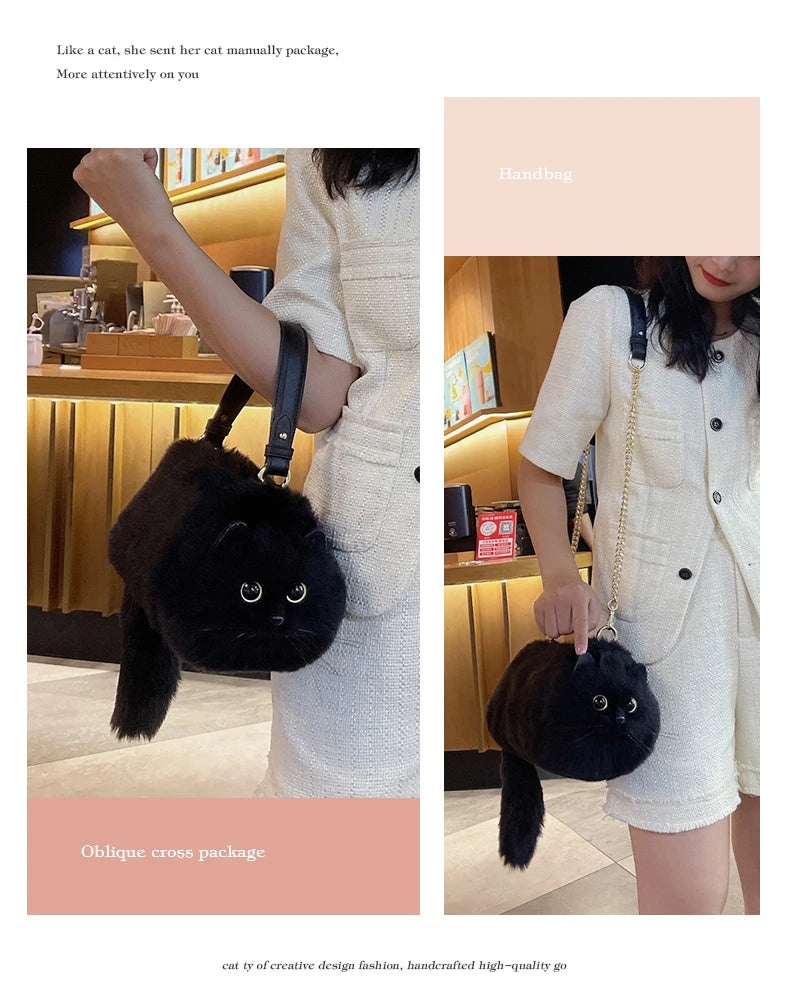 Designer Bags Luxury 2023 Messenger Small For Women Unique Black Cat Bags Female Shoulder Fashion Chain Ladies Crossbody Bag