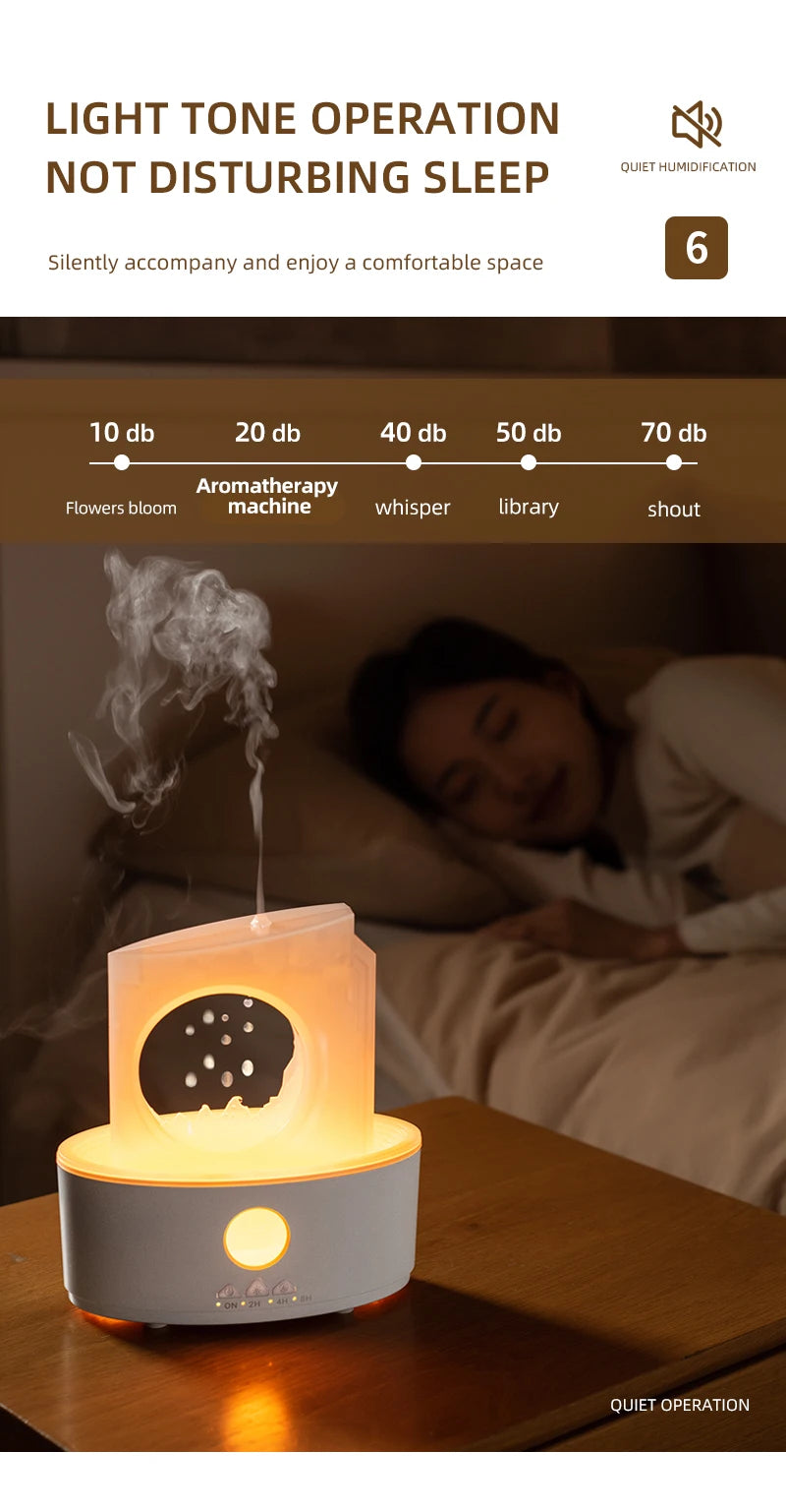 Rain Clouds Aroma Diffuser Air Humidifier Remote Control Ultrasonic Fragrance Atomizer with LED Nightlight Zen Raindrop Diffuser