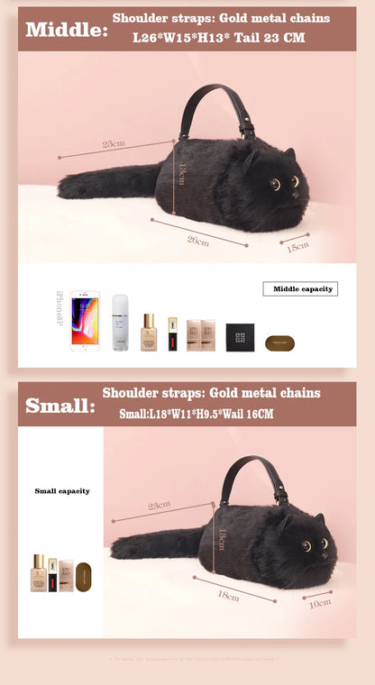 Designer Bags Luxury 2023 Messenger Small For Women Unique Black Cat Bags Female Shoulder Fashion Chain Ladies Crossbody Bag