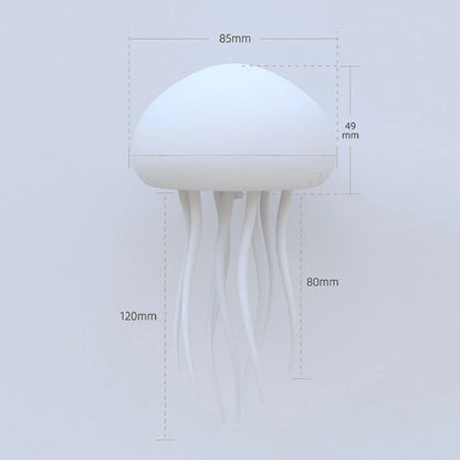 Cartoon Jellyfish Night Light RGB Gradient Cute Jellyfish Bedside Lamp Voice Control Type-C Charging LED Night Lamp Touch Sensor